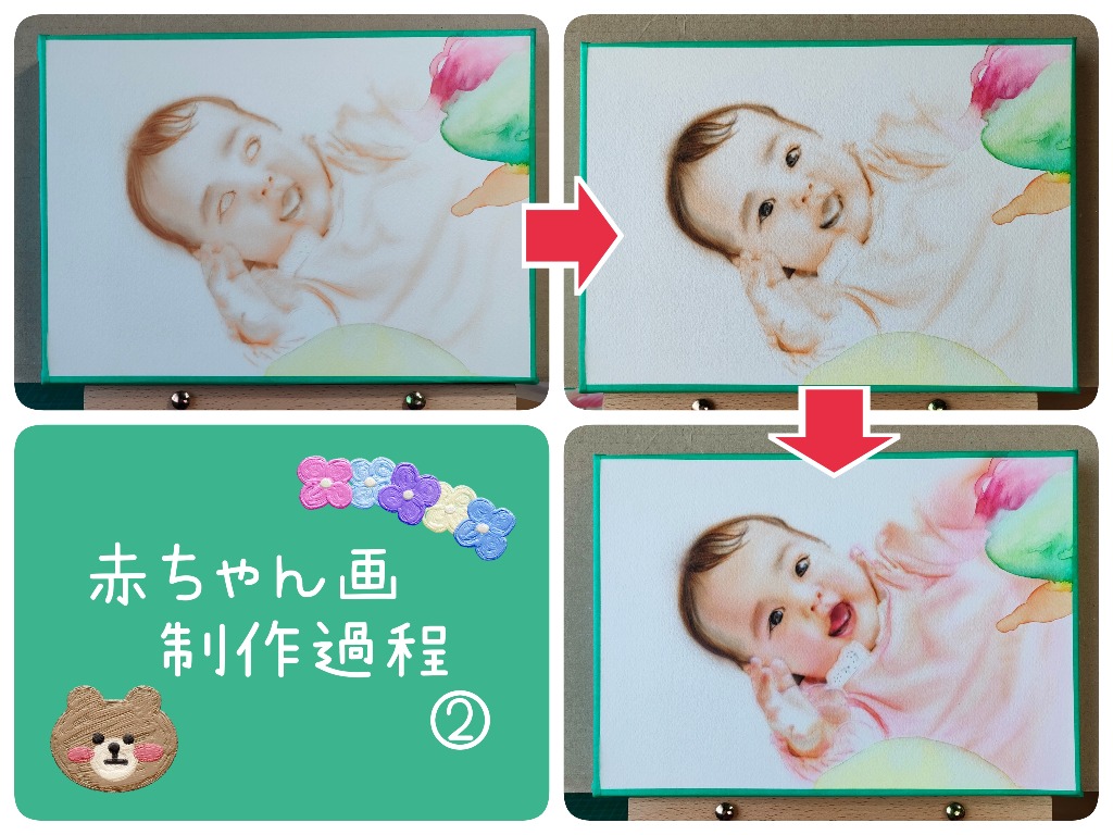 赤ちゃん画制作過程②