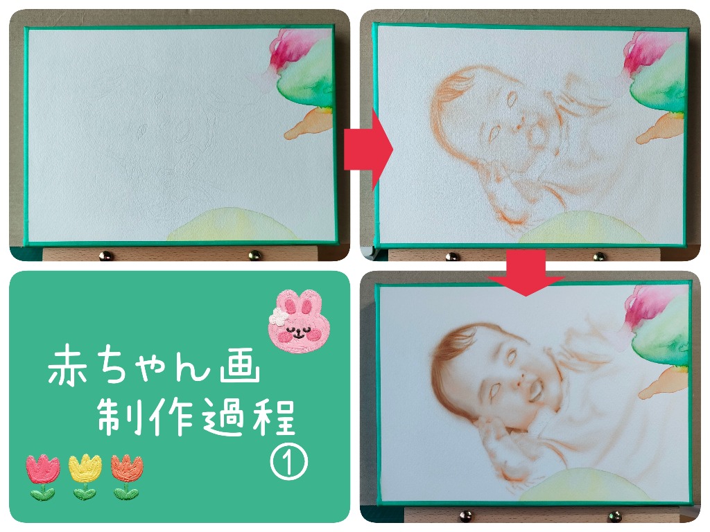 赤ちゃん画制作過程①